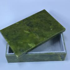 15x9-cm New Serpentine Jewellery Box Natural Color Handmade Crystal Stone picture