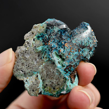2in 24g RARE Chrysocolla Shattuckite Copper Crystal Slab, Indonesia picture