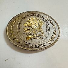 North American Hunting Club Belt Buckle Lifetime Membership Oval 3.75 x 2.75 in picture