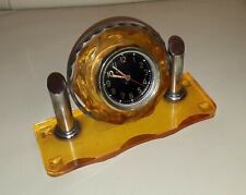 Vintage table beautiful mechanical clock, USSR Cheliabinsk  factory Black DIAL picture