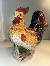 Vintage Kaldun & Bogle Ceramic Tuscan Rooster Crowing Teapot *No Lid* U1 picture