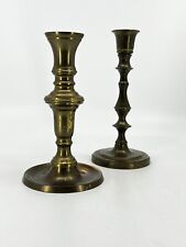 Lot of 2 Vintage brass candlesticks from india & hong kong - Home Decor picture