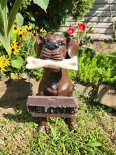 Home / Garden Decor - Chocolate Lab with Welcome Sign picture