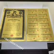 1 PC 1924 German Gold Foil Bond $1000 Gold Banknotes With UV Light Gift picture