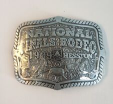 Vtg 1999 Hesston National Finals Rodeo NFR Commemorative Buckle Sealed New picture