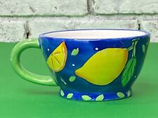 Vintage Bella Casa by Ganz Hand Painted Lemons Coffee Mug - 8 oz Ceramic Cup picture