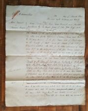ANTIQUE English Hand Written Land Indenture - March 1820/Signed 