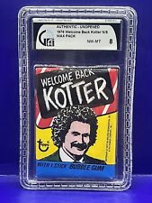 1976 Topps WELCOME BACK KOTTER Sealed Wax Pack Gum Gabe Travolta GAI 8 NM MINT picture