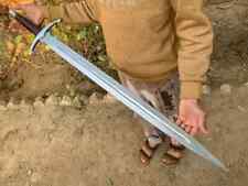 Custom Handmade Pure d2 steel sword Viking Sword with leather sheath picture