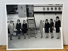 Douglas DC-9 JETLINER With Stewardesses Posing For Picture. VTG Stamp C69292 picture