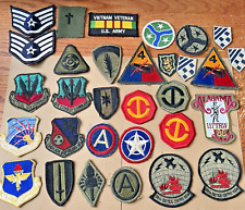 HUGE Vintage Lot United States Military Patches (Assorted) 30+ Patches picture