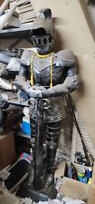 5 ft Man Medieval Suit of Armor Statue Spanish Tin Mexico Soldier Metal Vintage  picture