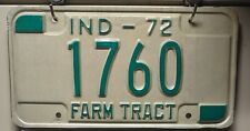 1972 Indiana Farm Tractor License Plate Clean 72 IN Tag picture