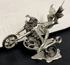 FRANKLIN MINT PASSION BURNS PEWTER MOTORBIKE STATUE picture
