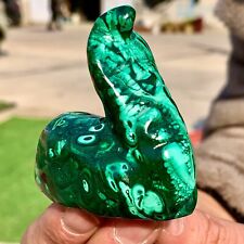 135G Rare Natural Malachite quartz hand Carved Crystal snake Healing picture