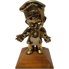 Tappan Little Chef Vintage Brass Metal Advertising Character award vtg picture