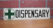DISPENSARY ORIGINAL OLD TIN SIGN NOS DEAD STOCK STONEHOUSE CO GREEN CROSS SAFETY picture