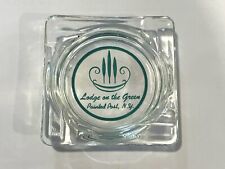 Vintage Lodge On The Green Painted Post, New York  Square Glass Ashtray picture