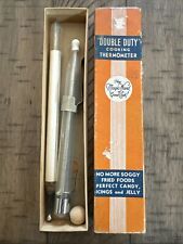 VINTAGE 1950'S DOUBLE DUTY COOKING THERMOMETER BY THE OHIO THERMOMETER CO.  picture