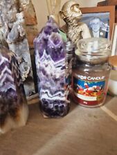 Large Dream Chevron Amethyst Crystal Healing Tower Point 2.26kg 22cm Tall picture