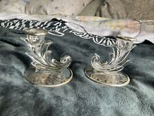 Vintage Crystal And Silver Candlesticks picture