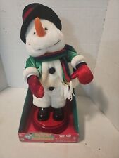 Gemmy Spinning Dancing' Snowman Sings Dances Animated 