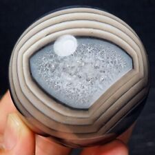 TOP 305G Gobi Agate Eyes Agate Sphere Ball Crystal Stone Madagascar L2181 picture