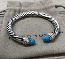 David Yurman 7mm Cable Color  Bracelet & 925 Silver Turquoise & DIAMOND M picture