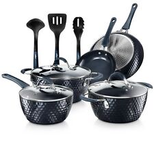 NutriChef 7-Piece Aluminum Cookware Set, Pasta Fork/Ladle/Frying Pan/Pot picture