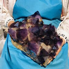 14.89LB Natural Amethyst Cluster Quartz Crystal Rare Mineral Specimen Heals 530 picture
