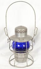 ADLAKE Vintage Railroad Blue Globe Kerosene Lantern UNUSED picture