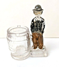 Antique 1910's Charlie Chaplin Bank Borgfeldt Glass Candy Container Orig. Paint picture