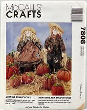 1995 McCalls Sewing Pattern 7808 Mr & Mrs Scarecrow Dolls & Pumpkins Vintg 15314 picture