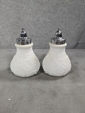Vintage Imperial Glass Milk Glass Salt & Pepper Shakers picture