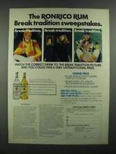 1984 Ronrico Rum Ad - Break Tradition Sweepstakes picture