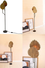 KALALOU CLL2517 Floor LAMP with Antique Gold Leaves Detail  picture