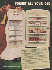 1950 Crosley Refrigerator Shelvador 2-Page Vintage Original Magazine Print Ad picture