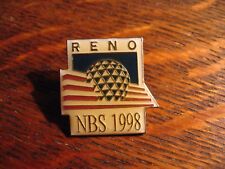 National Bowling Stadium Lapel Pin - Vintage 1998 Reno Nevada USA Bowler Lanes picture