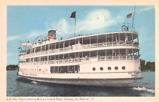 SS Ste Claire Boblo Island Amusement Park Closed 1993 Ferry Ship Vtg Postcard C7 picture