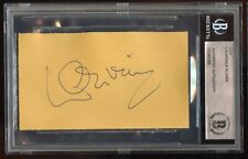 Laurence Olivier signed autograph 2x3.5 cut English Actor & Director BAS Slabbed picture