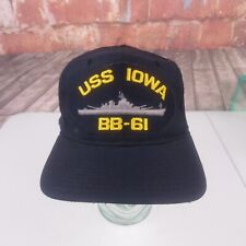 VTG USS Iowa BB-61 Uniform Baseball Hat Cover New Era picture