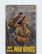 Postcard So We'll Meet Again Buy More War Bonds Soldier Art Print picture