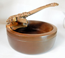 RARE Antique 1916 Cast Iron Squirrel Nutcracker with Wooden Bowl, Unique picture
