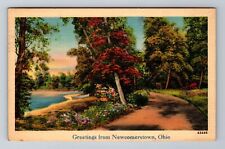 Newcomerstown OH-Ohio, General Greetings Path, Antique, Vintage c1942 Postcard picture