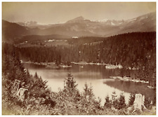 Switzerland, Flims, Vintage Print Panorama, Albumin Print 19x26 Circa 1880 picture