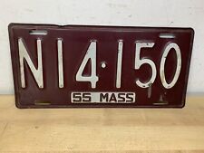 Vintage 1955 Massachusetts License Plate N14 150 MASS 55 picture