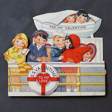1928 S.S. SS Valentine Pop-Out Pop-Up Valentine Ship Sailor Navy Stowaway picture
