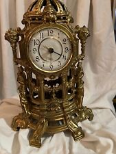 Vintage Brass Clock Made In Germany picture