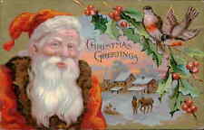 Postcard: Santa Christmas Greetings c.1910 picture