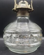 Vintage Kaadan Ltd. Patterned Glass Oil Lamp & Burner picture